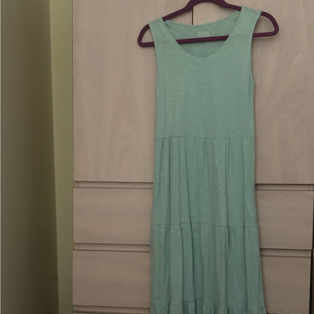 Summer Sale! New Denim & Company Sea Blue Tiered  Tank Strap Dress